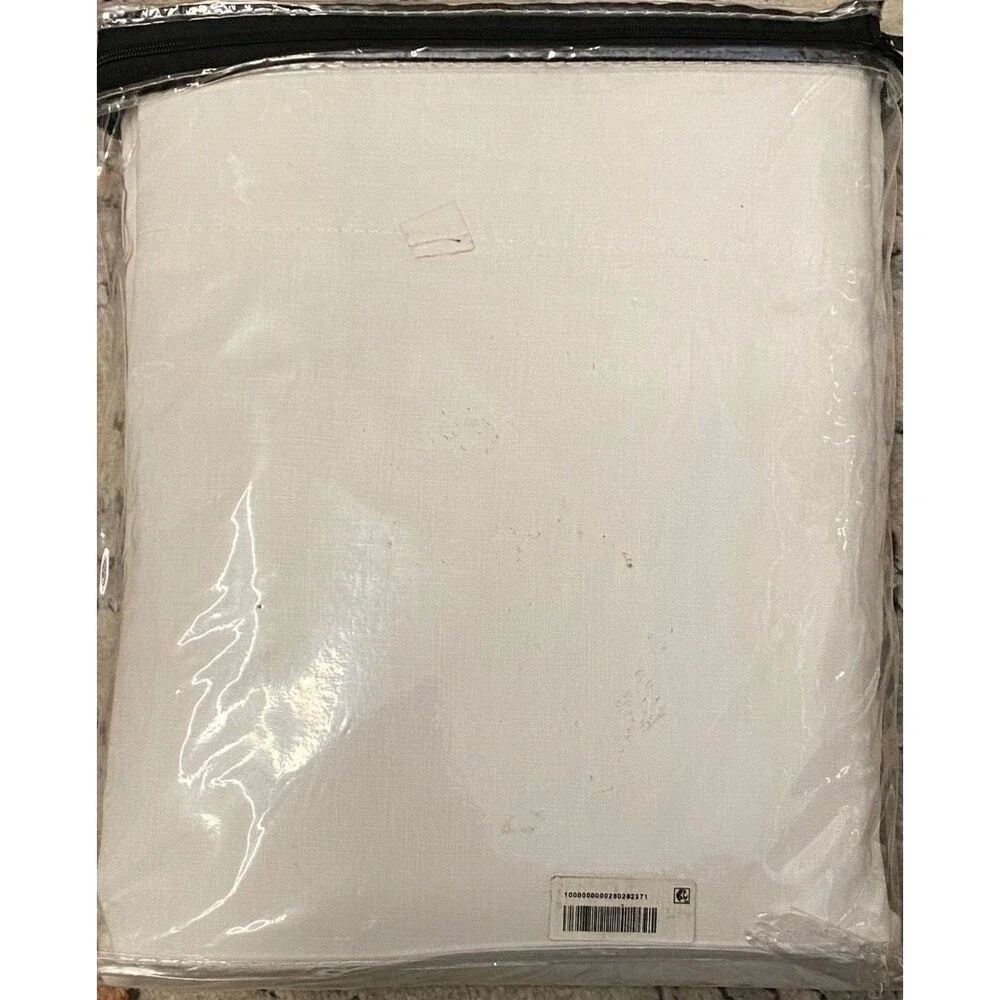 NIP LRL Ralph Lauren LEANNE 100% LINEN Back Tab Curtain Panel Drape 54x108 White